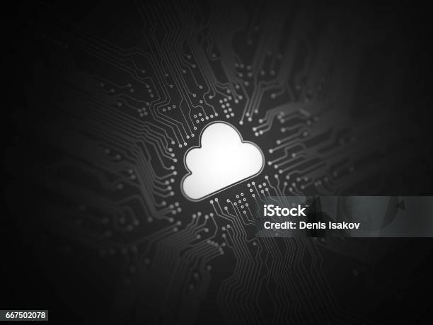 Cloud Computing Stock Photo - Download Image Now - Cloud Computing, Security, Circuit Board