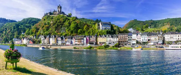 Pictorial medieval Cochem town - popullar touristic attraction in Germany