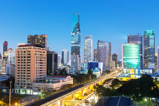 istock downtown area in Bangkok Thailand in twilight time 667506676