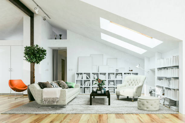 istock 3d render of beautiful clean interior 667531714