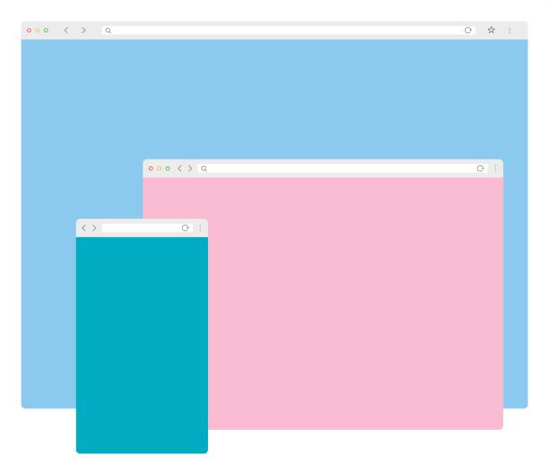 шаблон windows веб-браузера - browser internet web page window stock illustrations