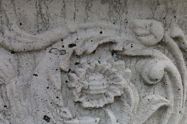 istock Stone flower pot detail 667540484