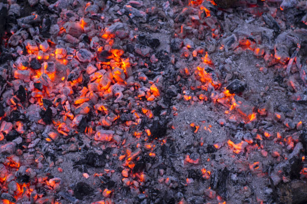 istock Wooden embers beautifully glowing 667553636