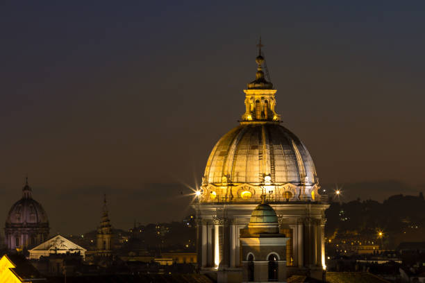 istock Panorama view of Rome at sunset 667558136