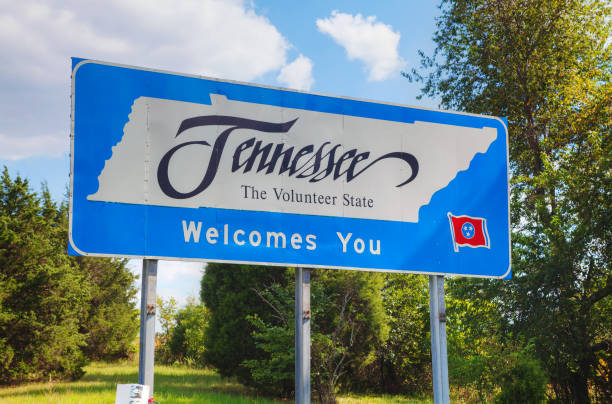 Tennessee welcomes you sign stock photo
