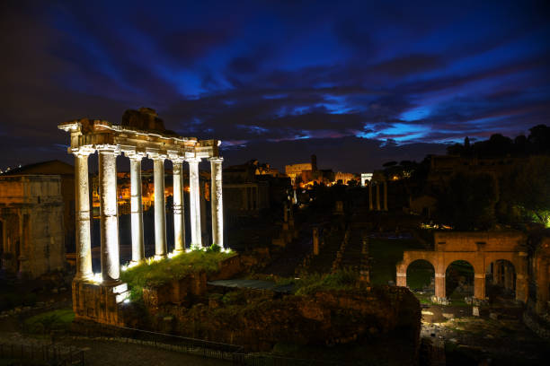 istock Ruins of Roman Forum (Foro Romano) in Rome 667584308