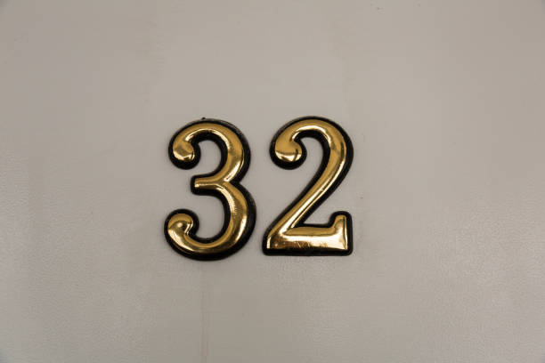 istock Yellow digits on the door 667606616