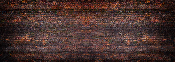 istock panorama brick wall,  broad band of the surface of masonry 667614278