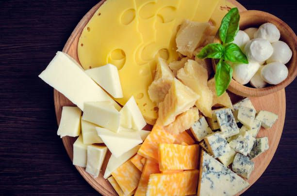 istock Tasty appetizer. Plate of Cheese. 667617668