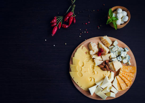 istock Tasty appetizer. Plate of Cheese. 667617678