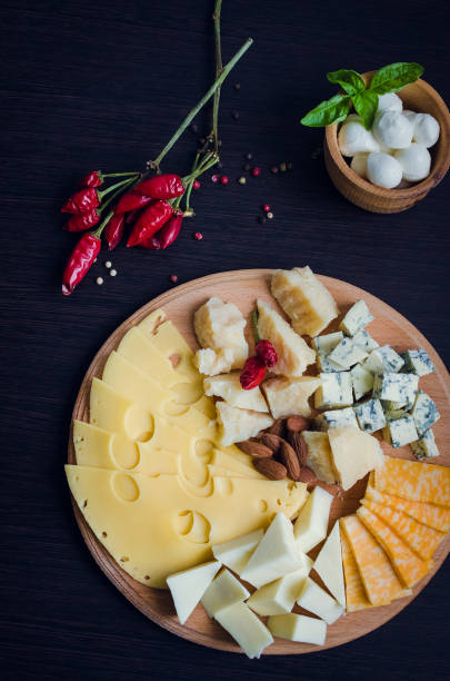istock Tasty appetizer. Plate of Cheese. 667617680