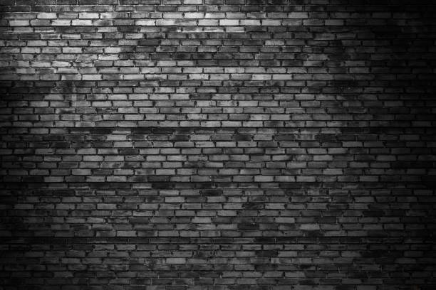 istock dark brick wall, the black block as a background texture 667617868