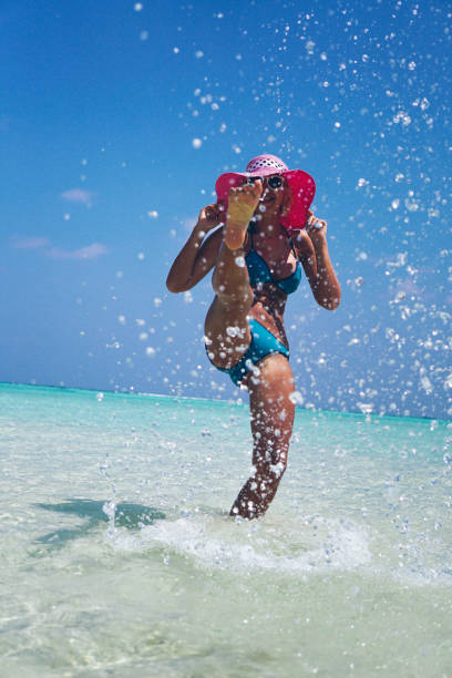 istock Active woman in the water, Maldives 667632816