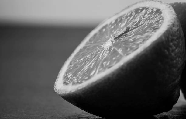 istock Lemon close up with black and white color 667633002