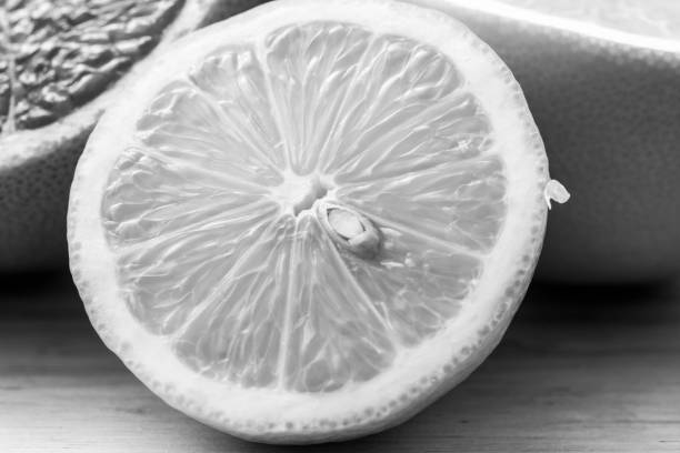 istock Lemon close up with black and white color 667633034