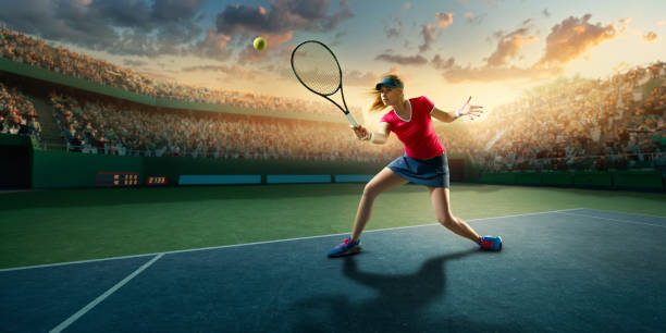 istock Tennis: Female sportsman in action 667637450