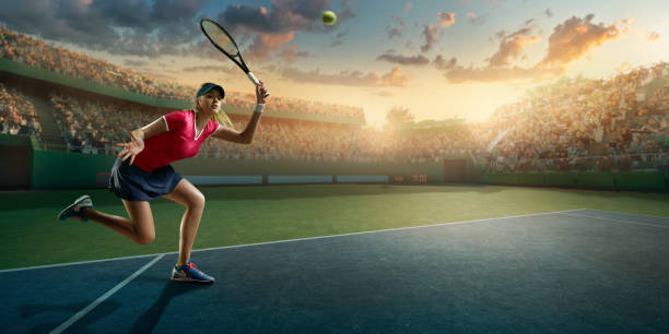 istock Tennis: Female sportsman in action 667637452