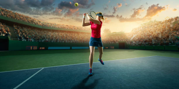 istock Tennis: Female sportsman in action 667637462