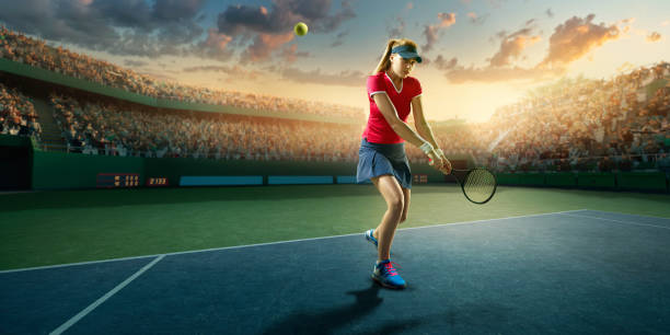 istock Tennis: Female sportsman in action 667637484