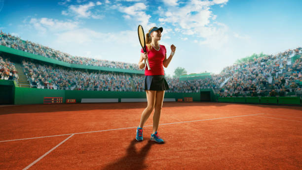istock Tennis: Happy sportswoman 667637490