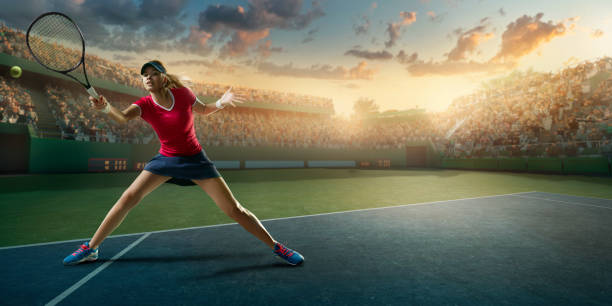 istock Tennis: Female sportsman in action 667637502