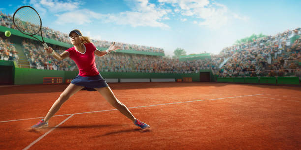 istock Tennis: Female sportsman in action 667637508