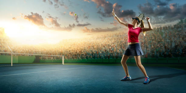 istock Tennis: Female sportsman in action 667637554