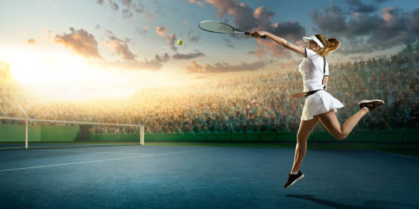 istock Tennis: Female sportsman in action 667637580