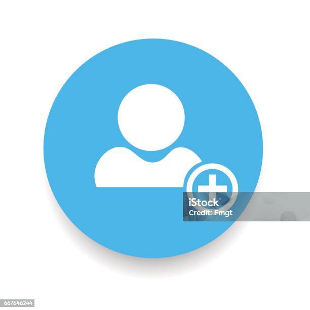 Add Friend Icon Vector Illustration Stock Illustration - Download Image Now - Plus Sign, Organized Group, New