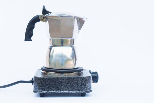 istock Moka pot isolated on white background 667661758