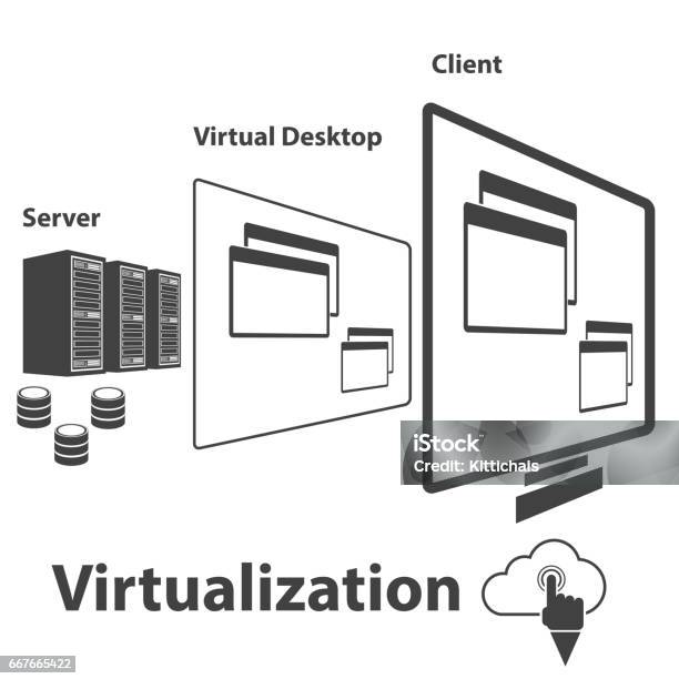 Big Data Icons Set Virtualization Computing Stock Illustration - Download Image Now - Big Data, Data, Icon Set