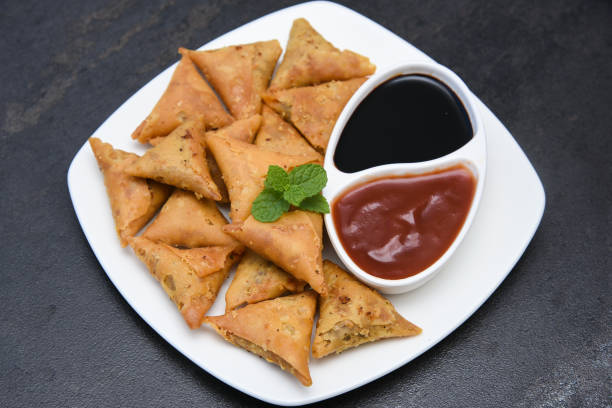 fried homemade samosa popular indian snack