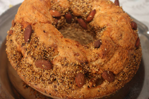 istock Homemade biscuit with almonds and sesame seeds 667671810