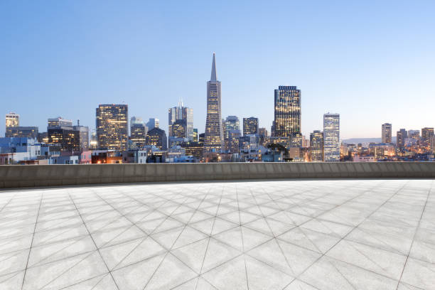 istock empty floor with cityscape of san francisco 667682560