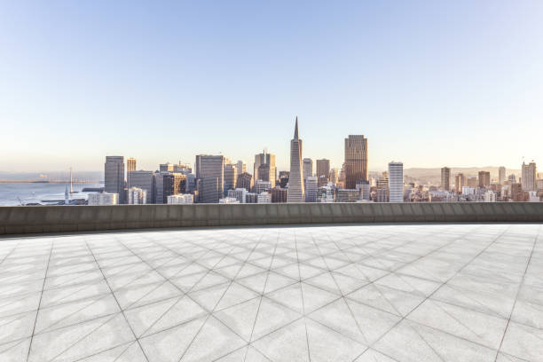 istock empty floor with cityscape of san francisco 667682678