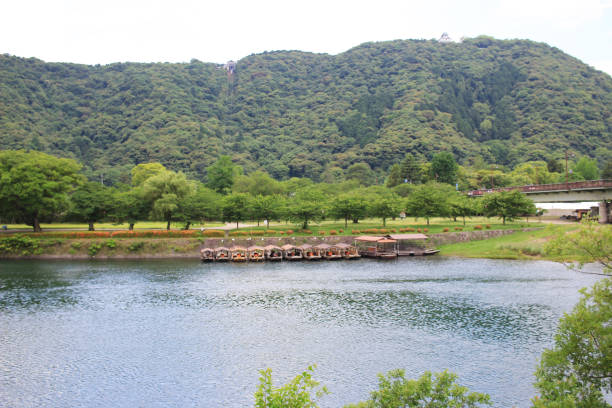 istock the boat at Kintai Bridge 667689732