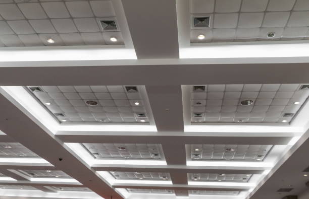 istock ceiling of business office building 667694210