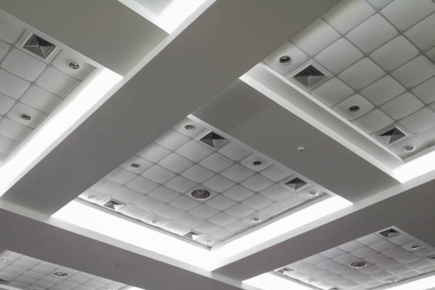 istock ceiling of business office building 667694252