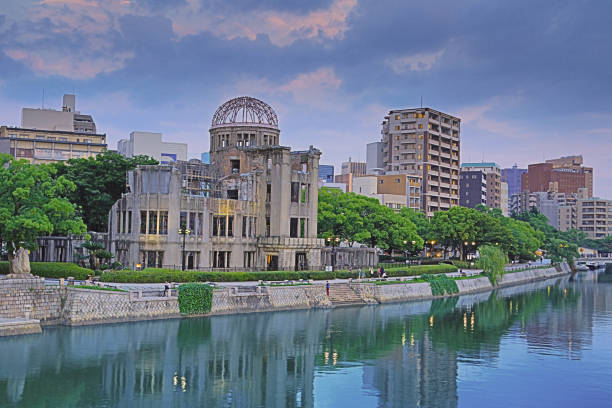 istock Japan city skyline on the Otagawa River. 667701424