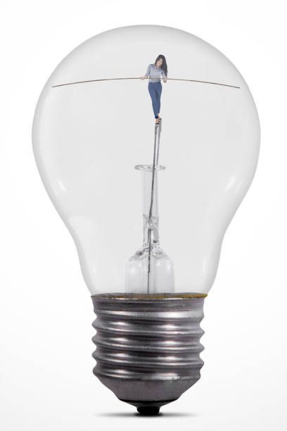 istock Female entrepreneur walks in lamp 667708048