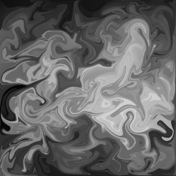 istock Black Digital Acrylic Color Swirl Or Similar Marble Twist 667712832