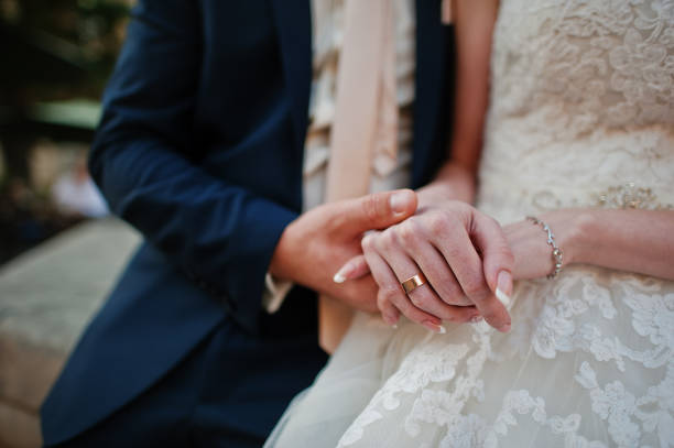 istock hands of wedding couple 667715292