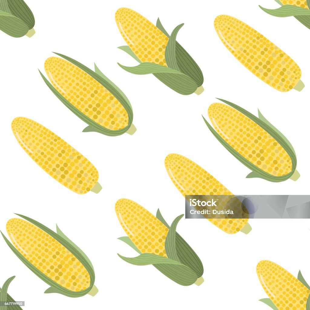 Corn Image Pattern Corn Pattern Stock Illustration - Download Image Now - Agriculture ...
