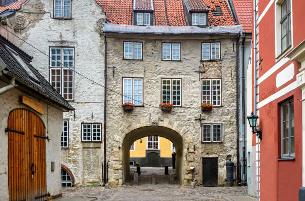 istock Swedish gate is a famous medieval architectural ensemble in old Riga city. 667722378