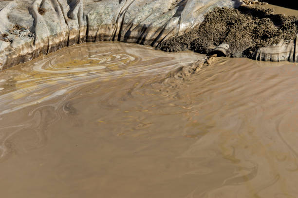 istock Details from the site on a geological examination of copper 667722714