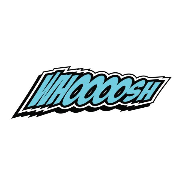 cartoon vector whoosh - whoosh stock illustrations