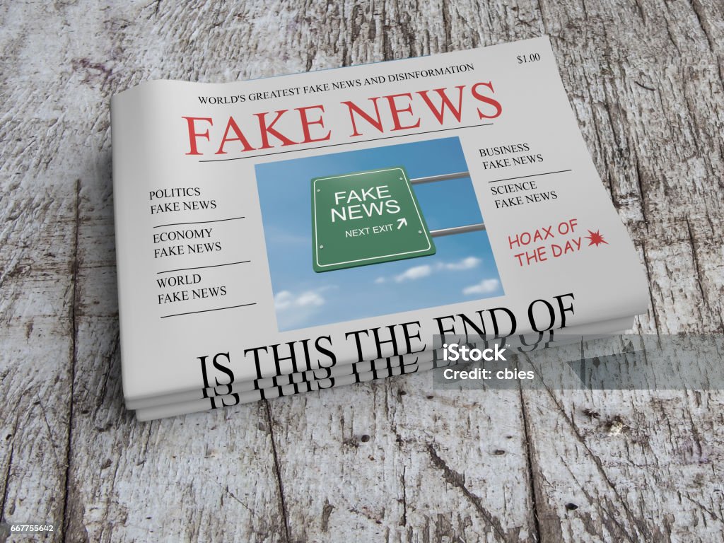 Concepto de medios de comunicación de Estados Unidos: Pila de periódicos falsas noticias en rayado antiguo madera, Ilustración 3d - Ilustración de stock de Acontecimientos en las noticias libre de derechos
