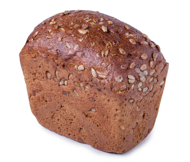 istock Rye bread loaf with seeds  isolated on white background. 667758662