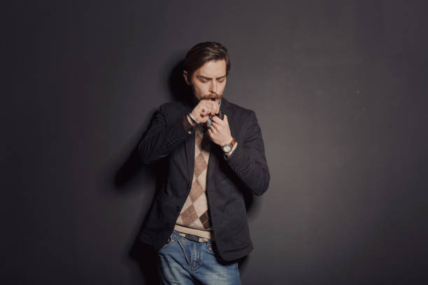 istock Handsome bearded stylish business man 667759444