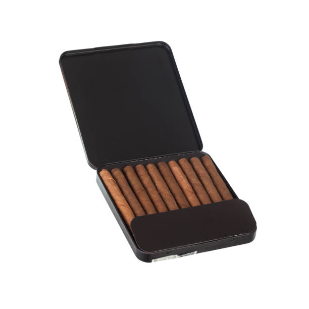 istock Cigar in the box set isolated on white background. 667770928